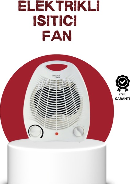 Drnds 2000W Taşınabilir Elektrikli Fanlı Isıtıcı – Hızlı Isınma, Kompakt Boy