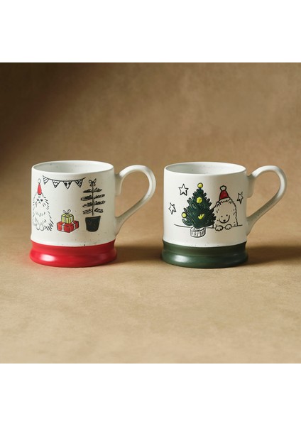 New Year Yılbaşı Kitty 2 Kişilik Kupa Seti 380 ml