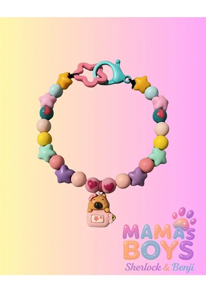 Capybara Charmlı Sevimli ve Renkli Köpek Kolyesi/tasması