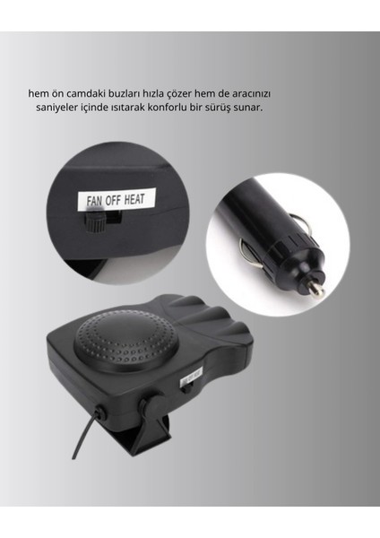 Bfs Araç Içi Isıtıcı ve Fan 3’ü 1 Arada 12V Çakmak Girişli ve Hızlı Isınma Özellikli fırsatları