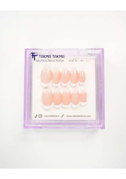 15'li Ten Rengi Kısa Oval KOVK1538FK Tekrar Kullanılabilir El Yapımı Protez Takma Tırnak - Ten Rengi-L fiyatları