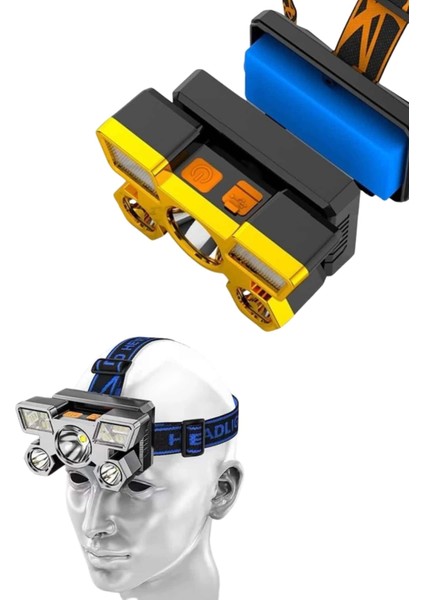 Bfs El Feneri Süper Kafa Lambası 4 Modlu 5 LED Kafa Feneri modelleri