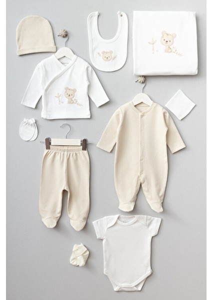 Bebek Hastane Çıkışı Seti Sevimli Sincap Desenli 10 Parça Unisex Kullanıma Uygun indirimleri