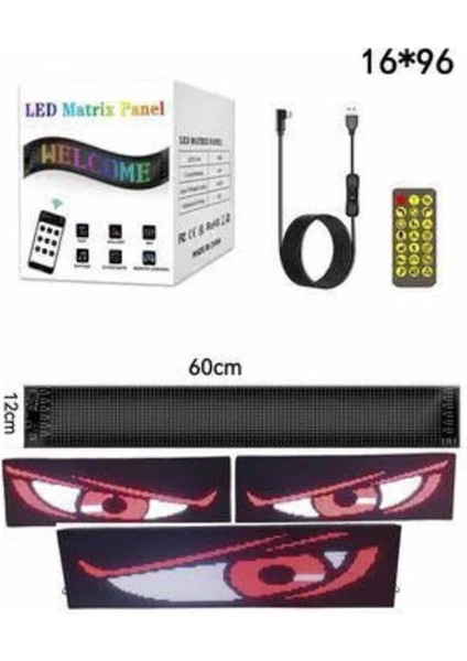 Bfs Digital Araba Yazısı Ekran Matrix En Büyük Boy Matrix LED Panel 19*96 Pıxel fırsatları