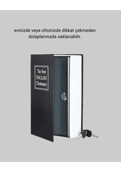 Drnds Anahtarlı Gizli Kitap Kasa – Metal Iç Yapı, Kamuflajlı Sözlük Tasarım indirimleri