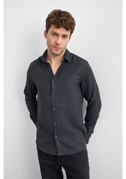 Regular Fit Klasik Yaka Uzun Kollu Gömlek Erkek Gömlek B35W20003 103 modelleri