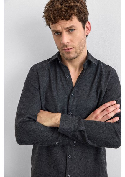 Regular Fit Klasik Yaka Uzun Kollu Gömlek Erkek Gömlek B35W20003 103 fırsatları