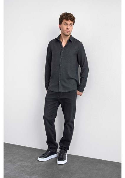 Regular Fit Klasik Yaka Uzun Kollu Gömlek Erkek Gömlek B35W20003 103