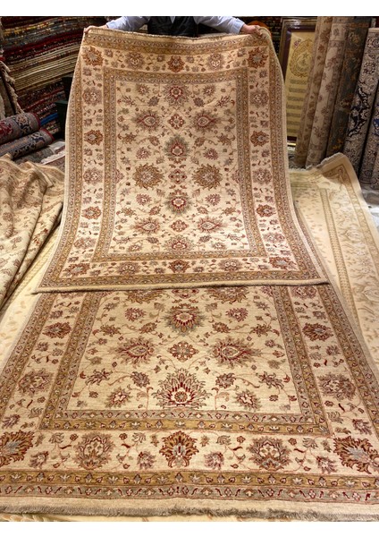 El Dokuma Afgan Uşağı Ziegler Halısı Birinci Sınıf Kalite Ebat 240X173