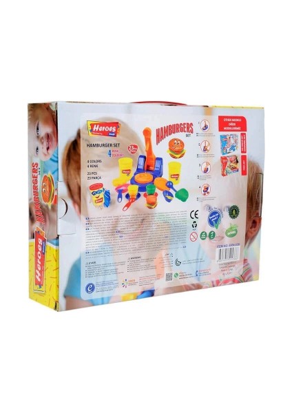 ERN-538 Heroes Hamburger Oyun Hamuru Seti modelleri