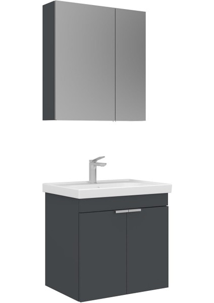 Desna 60 cm Banyo Dolabı Takımı (Ayna Dolaplı)