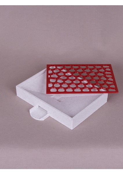 Mutfak Süngerliği Süzgeçli Süngerlik Su Tahliyeli Süngerlik Kırmızı 3D Baskı 12X9 cm modelleri