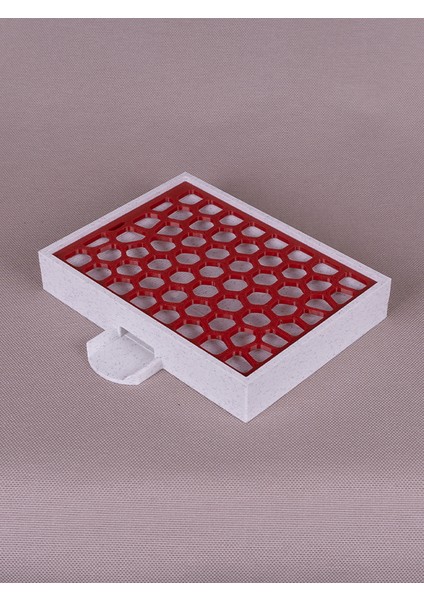 Mutfak Süngerliği Süzgeçli Süngerlik Su Tahliyeli Süngerlik Kırmızı 3D Baskı 12X9 cm