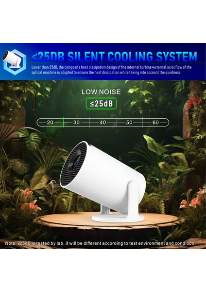 HY300PRO+ Akıllı Android 14 Projektör Wifi Bluetooth Hoparlör 180 Derece Dönebilen fırsatları