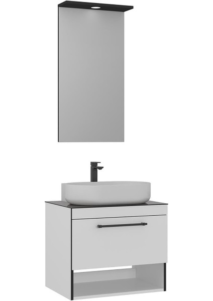 Banyo Knidos 70 cm Banyo Dolabı Takımı (Spot Aynalı)