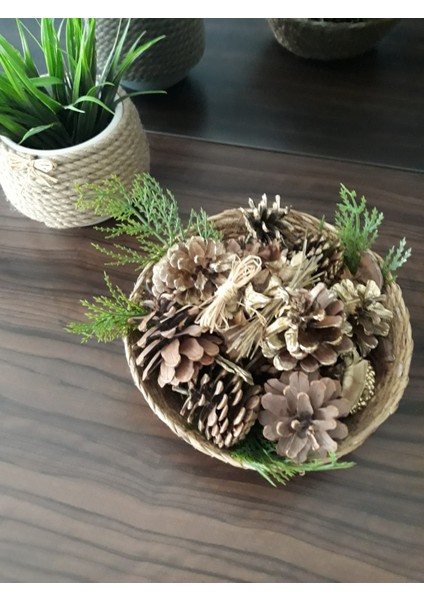 Dekoratif Kozalak Tabağı