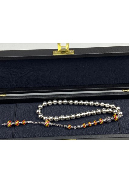 Mineli Taraftar Tesbih 925 Ayar Gümüş 55 Gram 32 cm fiyatları