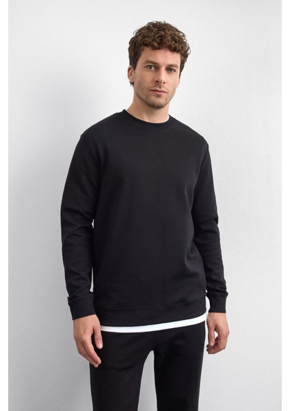 Pamuklu Regular Fit Bisiklet Yaka Sweat Erkek Sweat B35W12005 102