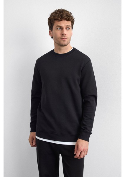 Pamuklu Regular Fit Bisiklet Yaka Sweat Erkek Sweat B35W12005 102 modelleri