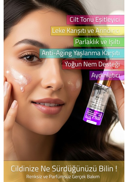Leke Karşıtı & Cilt Tonu Eşitleyen Aydınlatıcı & Cilt Parlatıcı Serum 50 ml