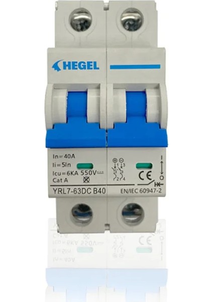 Dc Devre Kesici 550VDC 40A B Sınıf - YRL7-63DC-40A