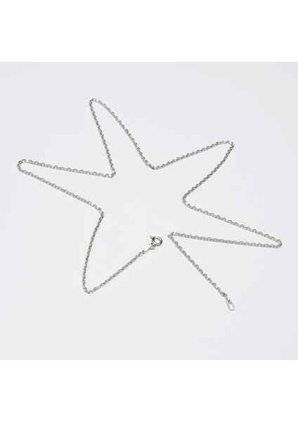 50 Mikron Rodyum Force Gümüş Zincir