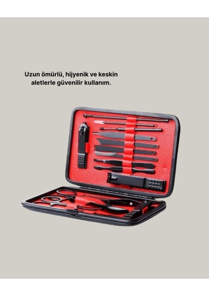 Bfs Şık Kutu Tasarımlı 17 Parça Manikür Pedikür Seti Dayanıklı ve Hijyenik indirimleri