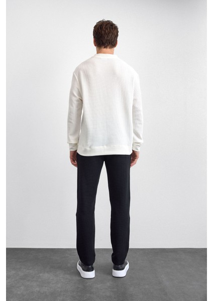 Pamuklu Oversize Fit Bisiklet Yaka Sweat Erkek Sweat B35W12007 117 fırsatları