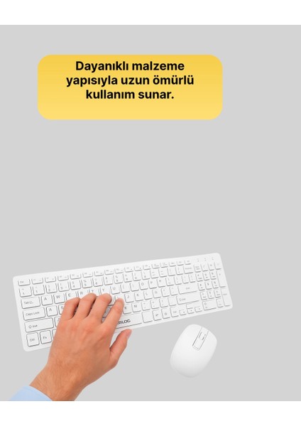Bfs Ofis ve Ev Kullanımı Için Kablosuz Klavye Fare Seti - Ergonomik ve Pratik fırsatları