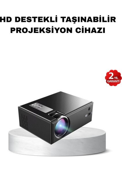 Taşınabilir Full Hd Projeksiyon Cihazı Yüksek Parlaklık ve Geniş Bağlantı Se - SBS6255-2775