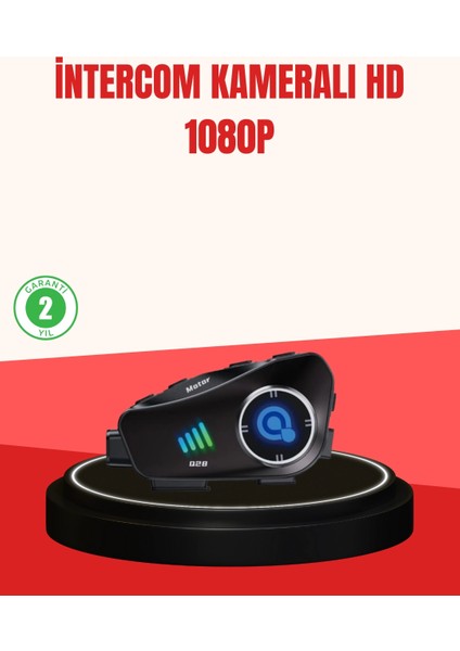 Bfs Q28 Kameralı Motosiklet Kask Kulaklık Bluetooth 5.3 Su Geçirmez 1080P Hd