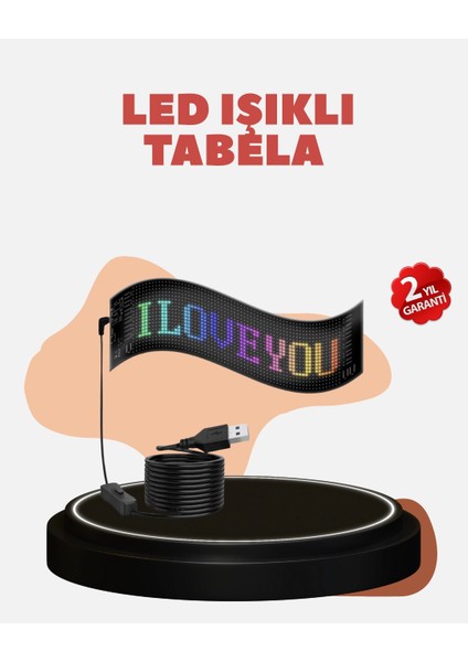 Bfs Kayan Yazı Destekli Rgb LED Reklam Paneli USB ile Kolay Kurulumlu