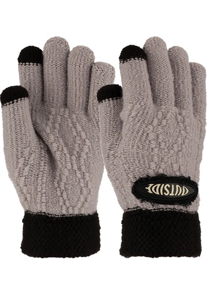 Kitti K25240-07 9-12 Yaş Erkek Çocuk Örme Eldiven