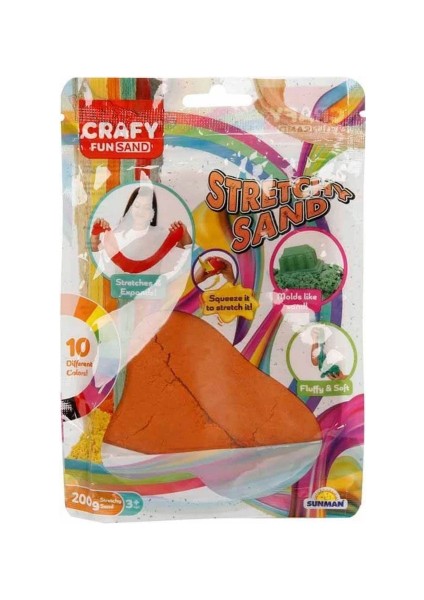 3601 Crafy Streç Oyun Kumu Turuncu 200 G