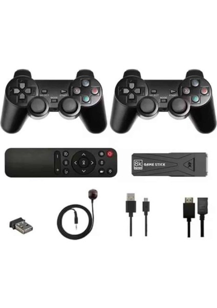 Game Stick Çift Oyun Konsolu Smart Tv Game Box 8k Ultra Hd 64 GB - SBS1085-4274 indirimleri