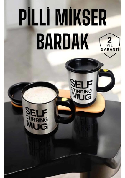 Bfs Mikser Kupa Yazılı Mug Bardak Karıştırma Özelliği