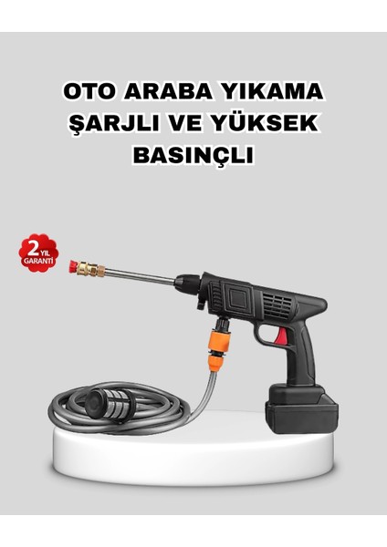 Bfs Akülü Araba Yıkama Makinesi 21V Güçlü Basınçlı ve Çift Akülü Taşınabilir