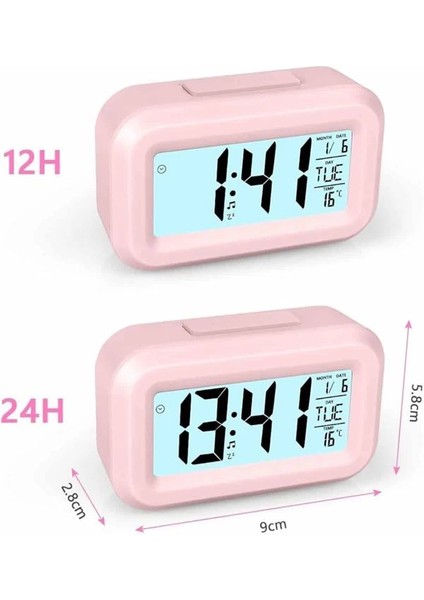 Bfs Gece Dijital Masa Saati Dijital Alarmlı LED Ekran Pilli Çalar Saat indirimleri