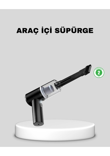 Bfs Mini Şarjlı Araç Süpürgesi – 120W Güçlü Motor, 5500PA Vakum Emiş, Yıkanabilir Filtre