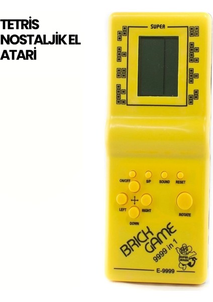 Bfs Klasik Gameboy Tetris Oyunu – Taşınabilir Pil ile Çalışan Retro El Konsolu