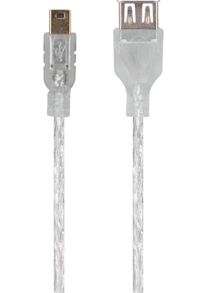 USB 2.0 3 Metre Şeffaf USB Am/mini 5pin Kablo fiyatları