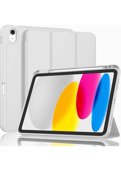 iPad A16 11. Nesil 11 Inç 2025, iPad 10. Nesil 10.9" 2022 Için S Pen Tutucu, Yumuşak Tpu Üç Katlı Stand Koruyucu Tablet Kılıfı, S Pen Şarj Desteği, Otomatik Uyandırma/uyku Modu (Yurt Dışından)