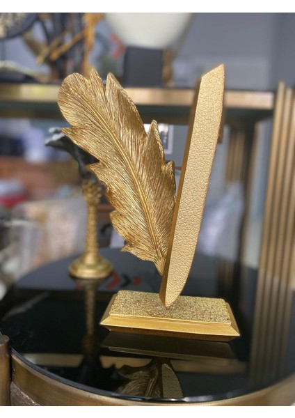 Dekoratif Yaprak Elif Harfi Biblo Ev Ofis Heykel Polyester modelleri