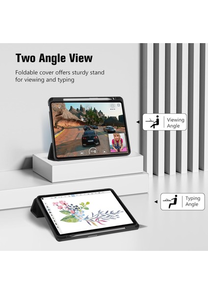 iPad A16 11. Nesil 11 Inç 2025, iPad 10. Nesil 10.9" 2022 Için S Pen Tutucu, Yumuşak Tpu Üç Katlı Stand Koruyucu Tablet Kılıfı, S Pen Şarj Desteği, Otomatik Uyandırma/uyku Modu (Yurt Dışından) fırsatları