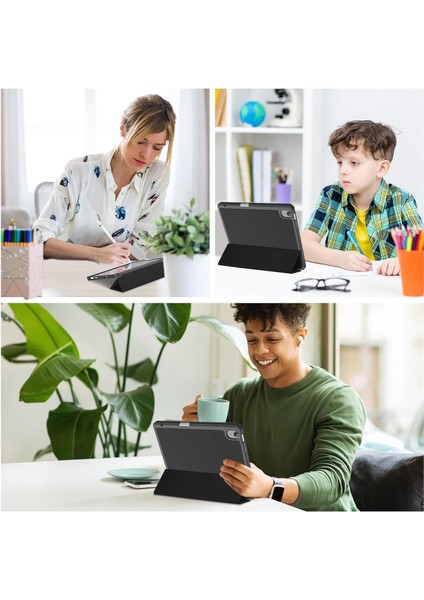 iPad A16 11. Nesil 11 Inç 2025, iPad 10. Nesil 10.9" 2022 Için S Pen Tutucu, Yumuşak Tpu Üç Katlı Stand Koruyucu Tablet Kılıfı, S Pen Şarj Desteği, Otomatik Uyandırma/uyku Modu (Yurt Dışından) indirimleri