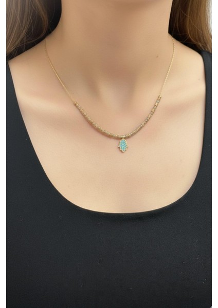 Altın Kaplama Dorika El Uçlu Kolye Drk-Elucl-Kly