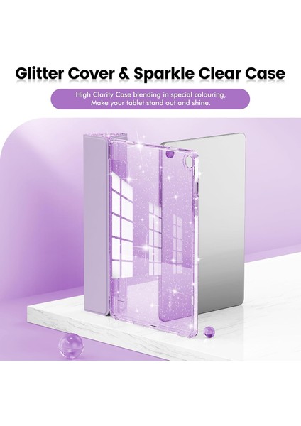 Galaxy Tab A11+ Plus 11 Inç 2025 Için Tablet Kılıfı, Samsung Galaxy Tab A11 Plus 11 Inç 2025 Için Parlak Şeffaf Arkalı Simli Kapak [otomatik Uyandırma/uyku] Kız Çocuk Tablet Kılıfı (Yurt Dışından) fiyatları