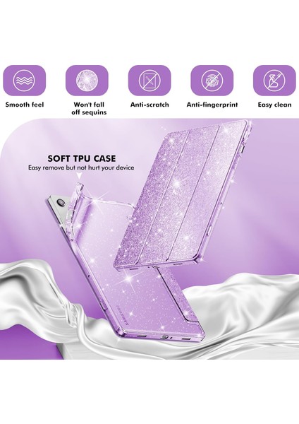 Galaxy Tab A11+ Plus 11 Inç 2025 Için Tablet Kılıfı, Samsung Galaxy Tab A11 Plus 11 Inç 2025 Için Parlak Şeffaf Arkalı Simli Kapak [otomatik Uyandırma/uyku] Kız Çocuk Tablet Kılıfı (Yurt Dışından) modelleri