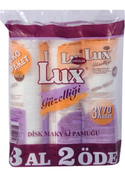 Lux Disk Makyaj Pamuğu 70'li Eko 3 Al2 Ode 4 Adet