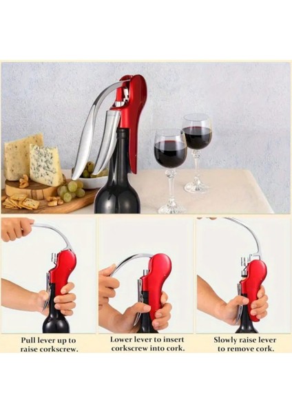 Tirbuşon Profesyonel Dökme Demir Şarap ve Şampanya Mantar Açacağı Güvenli Tutuşlu modelleri